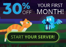 A cat watches an allay.  30 % if your first month!  Start your server!